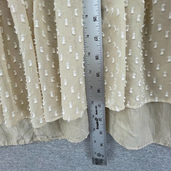 Rebecca Taylor Silk Cream Sleeveless Sheer Layered Cottage Core Dress Womens 4 - Picture 10 of 12
